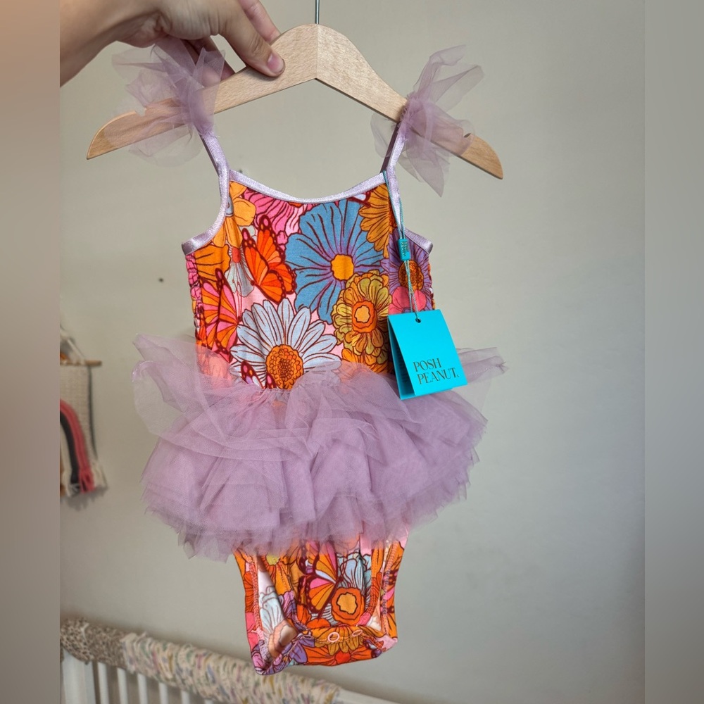Posh peanut meadow tulle bodysuit thing - Picture 1 of 3